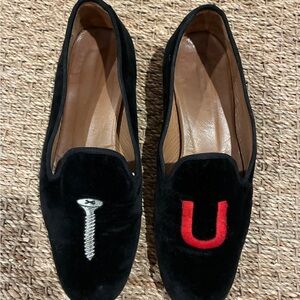 Stubbs & Wootton Screw U Velvet Loafers